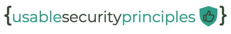 Usable Security Principles Logo